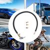 Inflator Hose Replacement Set, Tire Hose Adapter with Braided Line, Clip-On Chuck and 3 Brass Adapters for Refill