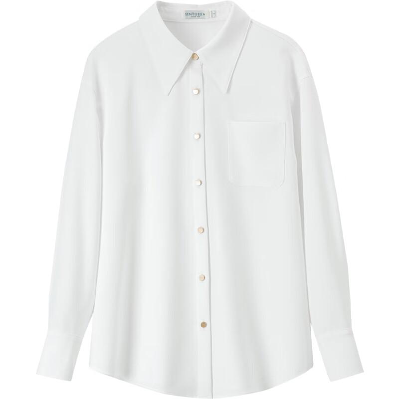 SHANGDOUBILA Women's Long Sleeve Business Casual Shirt