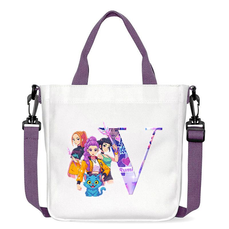 Kids Girls Sajaboys Rumi Mira Zoey Printed Student Lightweight Crossbody Bag Casual Canvas Shoulder Bags