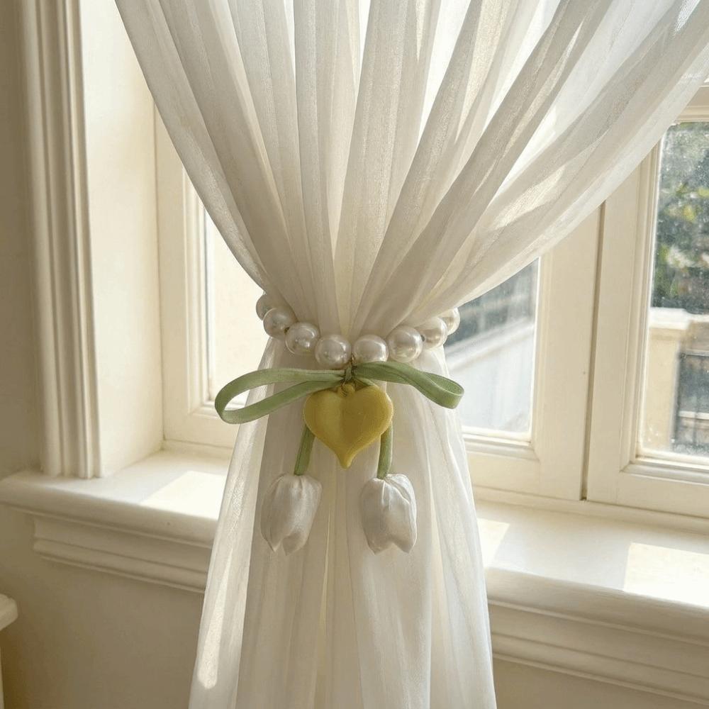 Adjustable Tulip Gauze Curtain Tie Beautifully Heart Curtain Binding Curtain Tiebacks Living Room