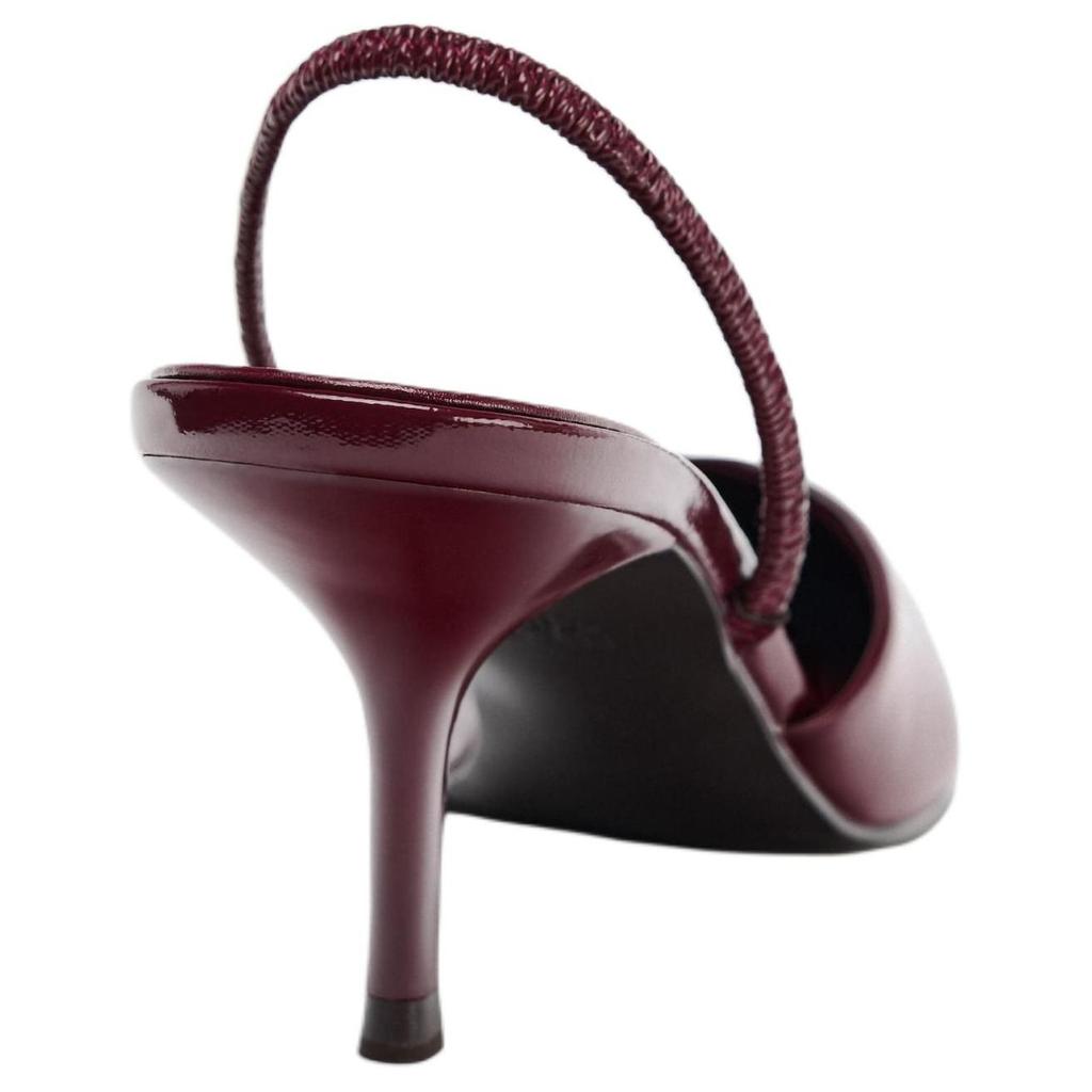 Zara Elegant Patent Leather Pointed Toe Ankle Strap Stiletto Heels Women Heels Crimson 12235510-38