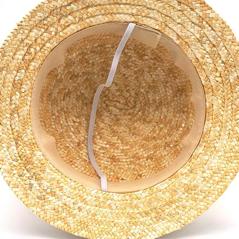 Summer Parent-child Bowknot Sun Hat Girls Straw Cap Kids Large Brim Beach Summer Boater Beach Ribbon Round Flat Top Cute Child