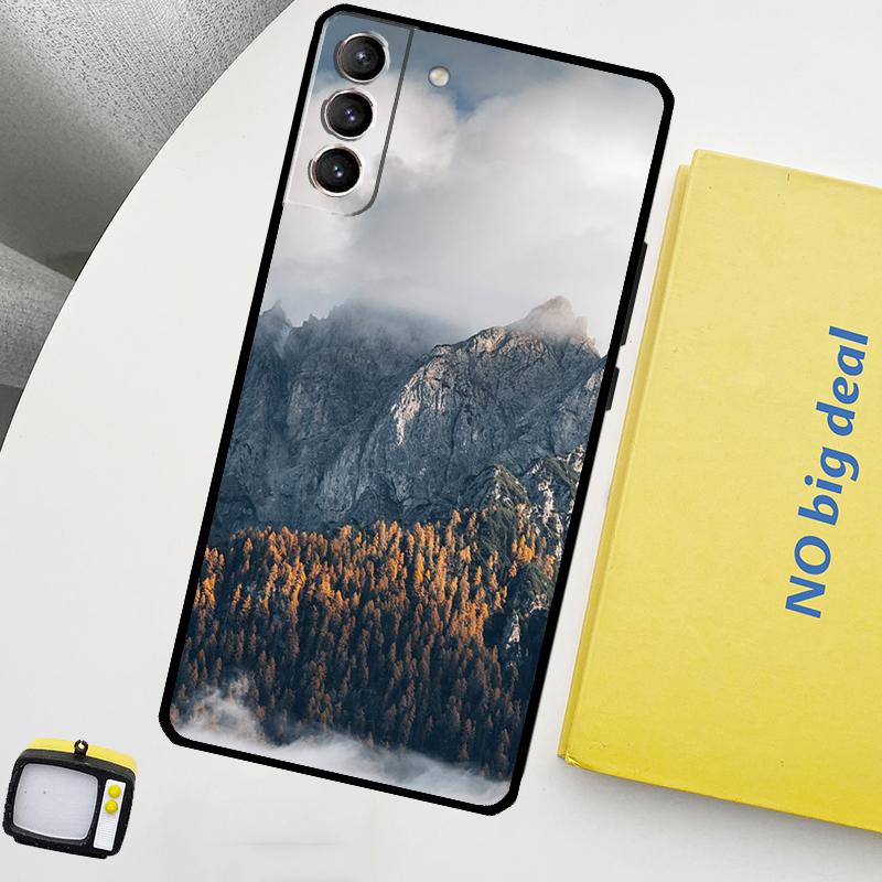 Beautiful Mountain Forest Nature Phone Case For Samsung Galaxy S24 Ultra S20 S21 S22 S23 Plus S9 S10 S24 FE S25 Ultra Cover