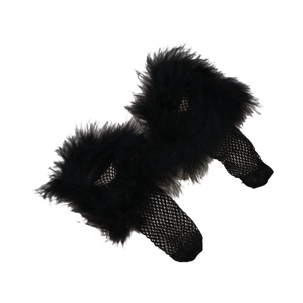 

Bright Color Feather Fishnet Stockings Mesh Socks Women Y2K Unique Mid Tube Socks Music Festival зелений