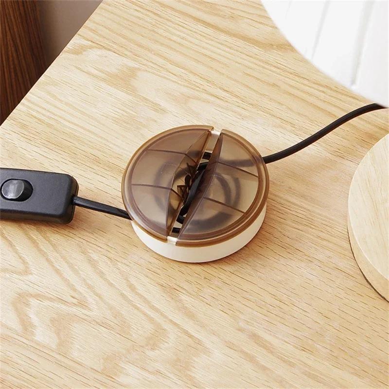 1ks Zatahovací navíječ kabelů Přenosný kulatý úložný navíječ kabelů 4 barvy Flexibilní organizér kabelů Pro sluchátka / nabíječku