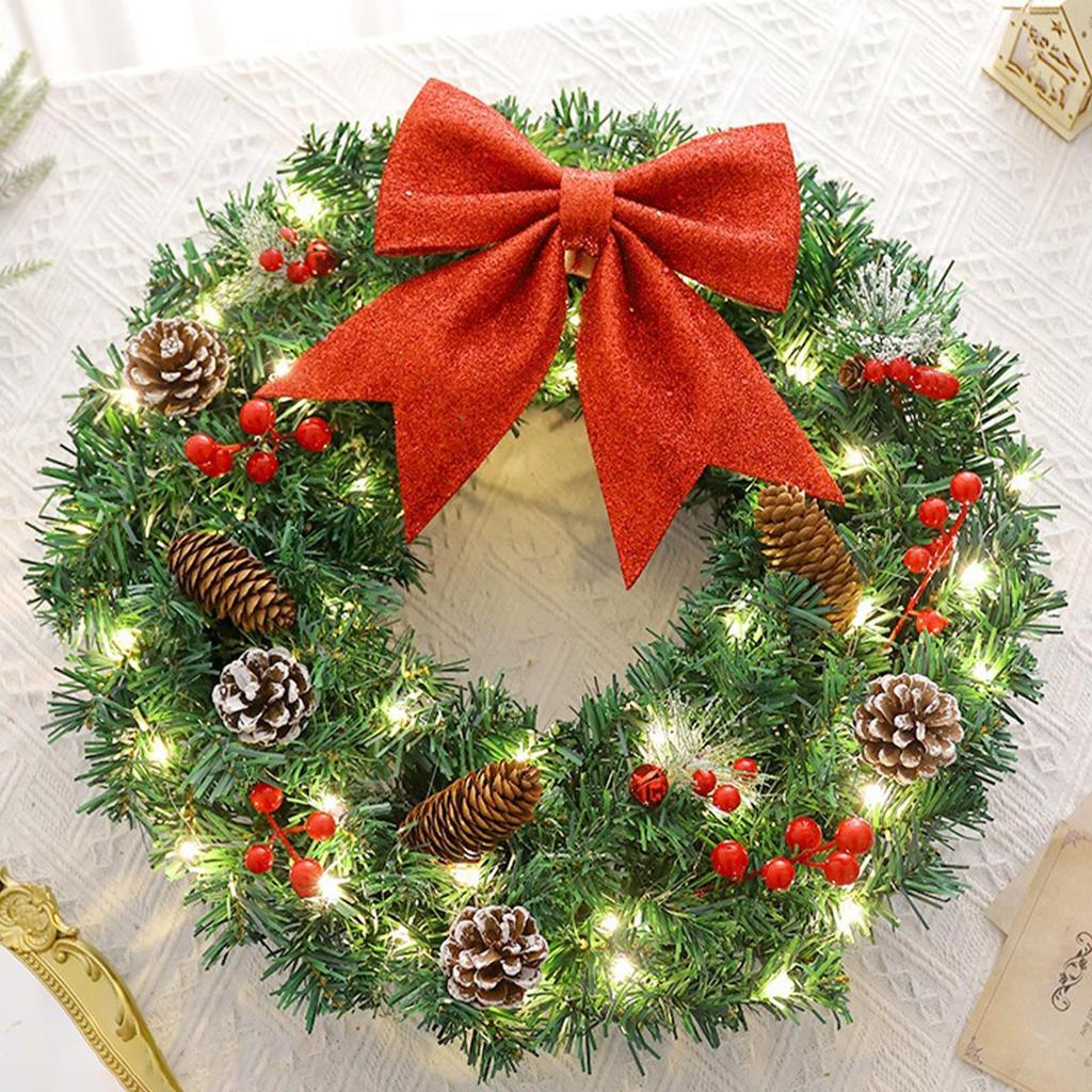 Christmas Wreaths For Front Door Fence Holiday Wreath Elegant Christmas Decoration For Mantle Cabinet Wall Porch Fireplace