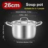 Extra Thick Food Grade Soup Pot Thickened Double Ear Pot Electromagnetic Furnace Gas Special Pot 316 Stainless Steel Soup Pots
