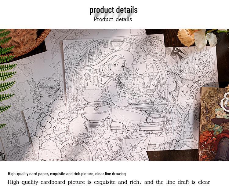 Mu Ran Magical Continent Watercolor Coloring Book: High-Value Adult Stress Relief Notebook