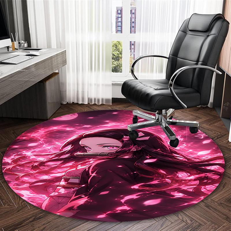 1pc nezouko  Carpet, Round Rug, Comfortable, Suitable for Entryways, Living Rooms, Office, And Bedrooms, Christmas Decoration