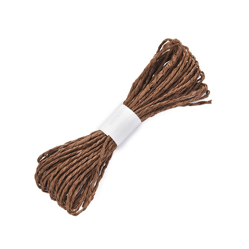Doppelsträngiges Farb-Papierseil Durchmesser 2 mm, handgewebtes Kindergarten-Kraftpapierseil Farb-Papierseil Geschenkbox Verpackung