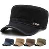 Men's Flat Top Military Cap – Outdoor Spring/Autumn Sunshade Hat, Korean Style Versatile Casual Baseball/Duckbill Cap.