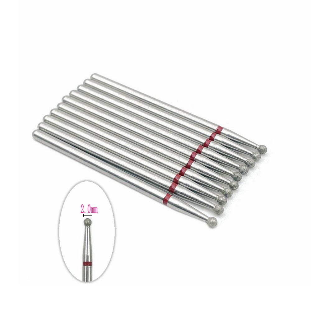 10pcs 2.35mm Shank Diamond Grinding Bur Drill Rotary Drill Dental Grinding Dental Polishing Burs Nail Drill Bits