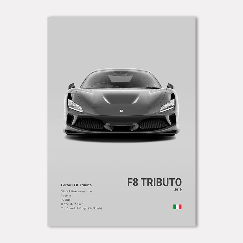 Famous Cars 812 458 296 Canvas Wall Art Print Poster 599XX SP3 F8 Decoration Mural Modern Home Decor Birthday Gift Unframed