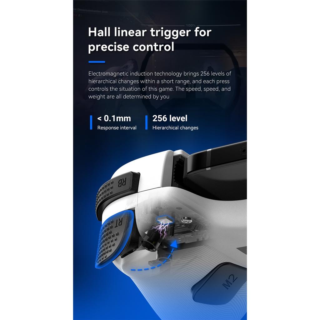 Wireless mobile game controller D11, expandable, with Hall triggers, compatible with tablet devices, supports tablet switching