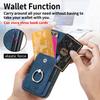 Magnetic Ring Holder Cards Solt Wallet Protective Leather Case for IPhone 17 Pro Max 16 Plus 15 14 13 12 11 Air 16E Phone Cover