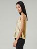 Allegra K Sequin Tank Metallic Shiny Sleeveless Christmas Dance Slim Light Size XL Top, Top, Costume, Fit, Women's, Gold,