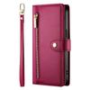 DF-011 For Samsung Galaxy A56 5G Case Zipper Pocket Wallet Leather Phone Cover with Straps
