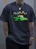 Unisex Purple Oversized Tee Rex Dino Race Car Graphic Soft Cotton Short Sleeve Crewneck Motorsport Street Summer Male Daily Tops