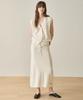 GRIDAJ Fine Wool Maxi Knit Skirt _ Ivory