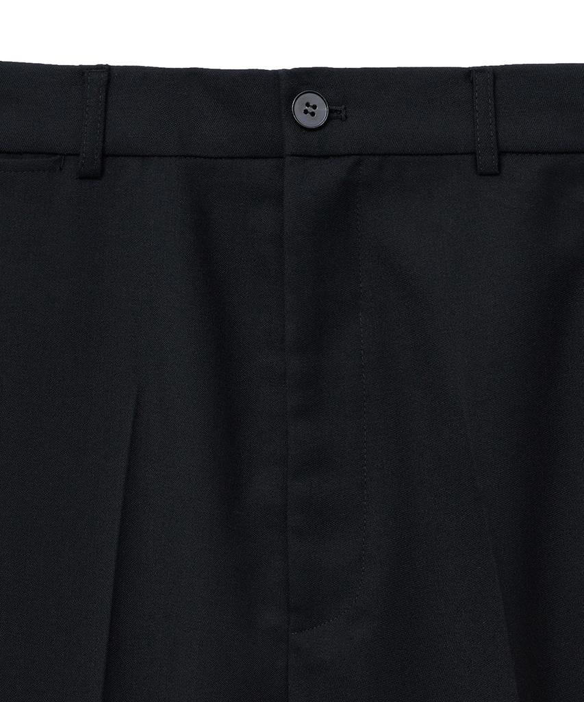 NOIRER Lux Wool Wide Slacks (Black)