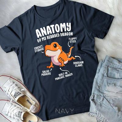 Anatomy Of A Bearded Dragon Shirt Gift For Reptile Lover Unisex & Youth T-shirt