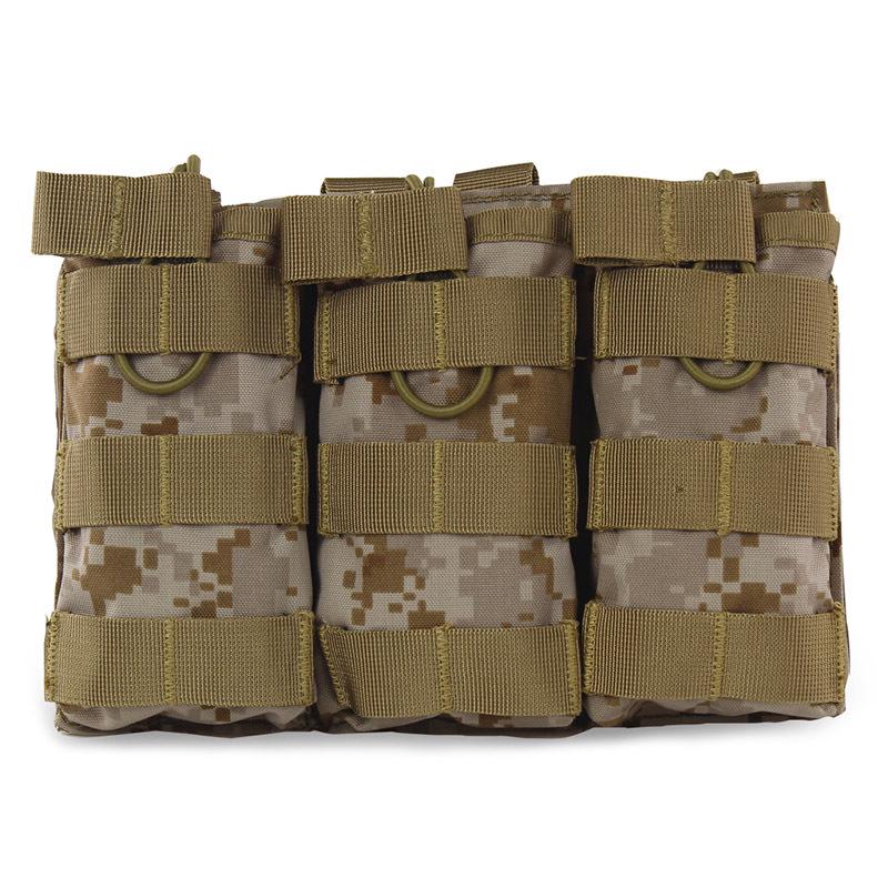 Military Fan Tactical Vest Molle Triple Pouch - Multifunctional Accessory & M4 Magazine Pouch