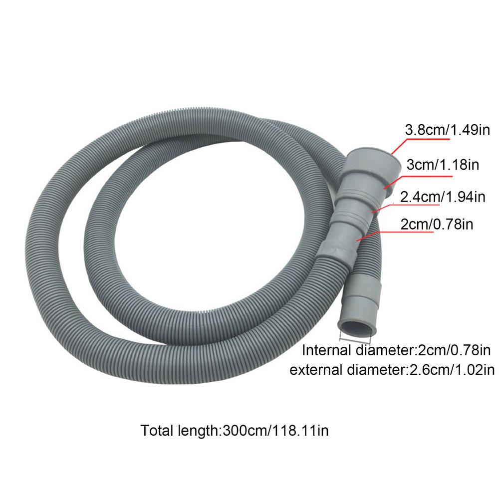 Ablaufschlauch-Set für Waschmaschinen, verdickter Ablaufschlauch für Geschirrspüler, Ersatz-Installationsschnittstelle, mehrere Durchmesser, 20, 24, 30, 38 mm