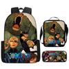 One Piece One Piece Backpack Primary And Secondary School Schoolbag Voyager King Backpack Cartoon Schoolbag Three-Piece Set