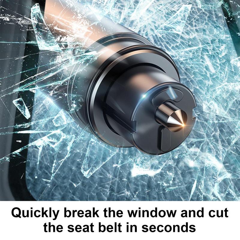 2 in 1 Car Safety Hammer Emergency Glass Breaker Seat Belt Cutter High Hardness Tungsten Steel Rescue Tool Auto Accessories