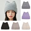 Autumn Winter Ear-Protecting Wool Hat Warm Beanies Hat Cat Ear Knitted Hat  Ear Protection Hat