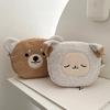 Cartoon Animal Single Shoulder Bag Fall Winter Plush Cute Cat Bear Sheep Adjustable Women Girls Crossbody Messenger Bag Coins Phone Pouch