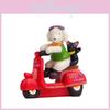 Cute Driving Cartoon Car Motorcycle Sleeping Scene Mini Model Decor Ornament