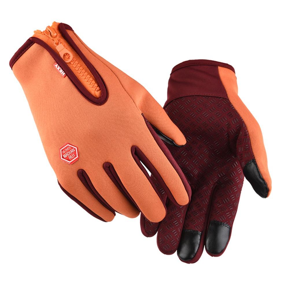 Outdoor autumn and winter thermal gloves men's touch screen riding motorcycle skiing mountaineering windproof and cold-proof women's gloves fleece