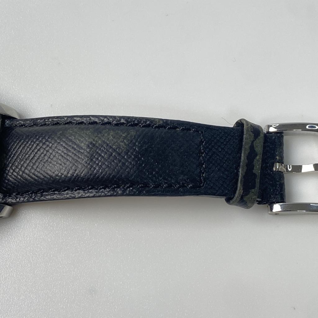 Gebrauchte BVLGARIUhren schwarz/Silber Edelstahl/Leder Herren