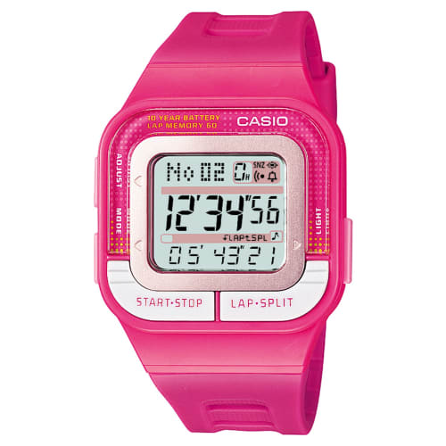 

Casio Sports Gear LAP MEMORY 60 Watch, SDB-100J-4AJF, Pink