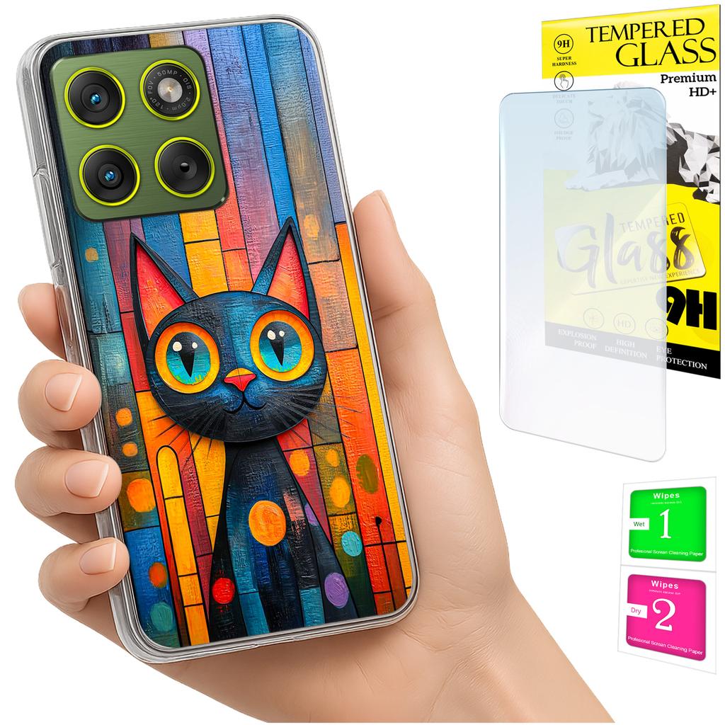 Etui Do Motorola Edge 70 Obudowa Foto Case Plecki Grafika Kotek + Szkło