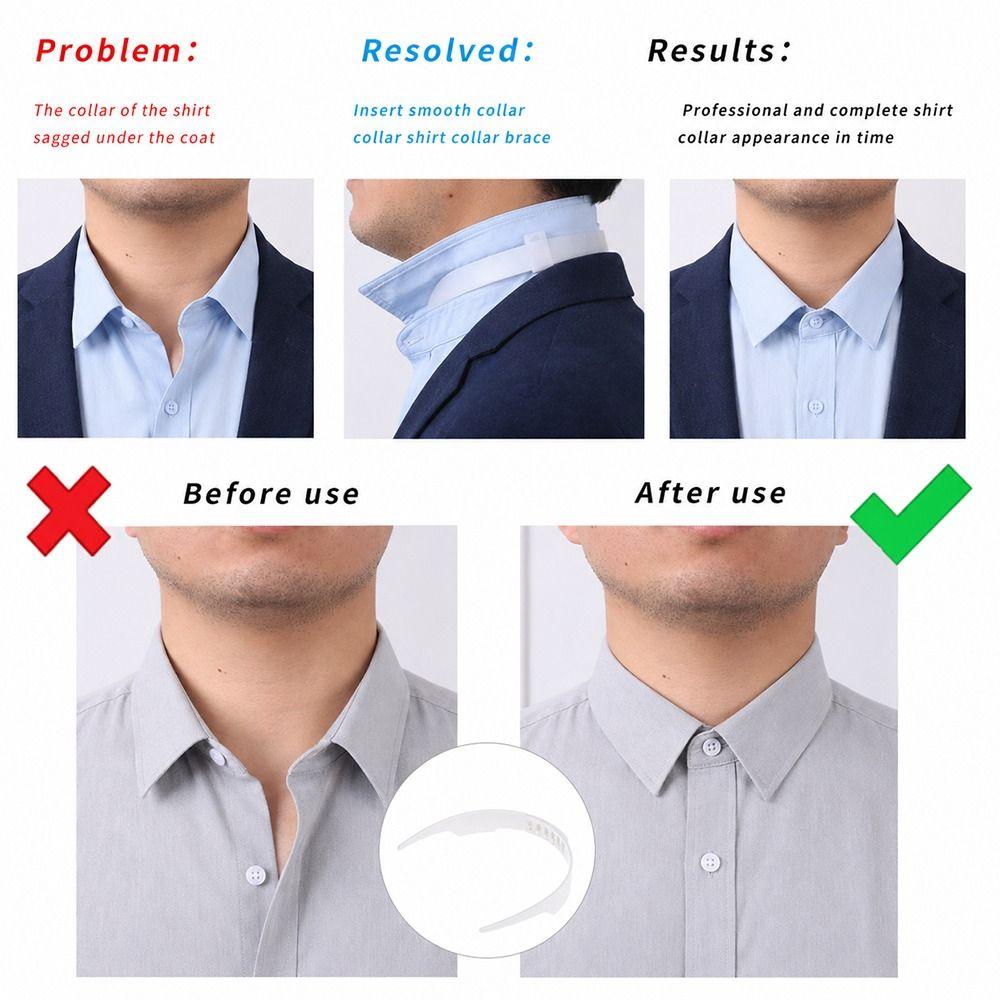 Adjustable Shirt Stand Collar Tool Collar Stays Bundle Kit Shirt Anti-roll Fixed Shaper