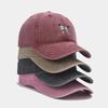 Spring Hard Cartoon Puppy Embroidery Baseball Cap Washed Old Fashion Versatile Cap Outdoor Visor Tide