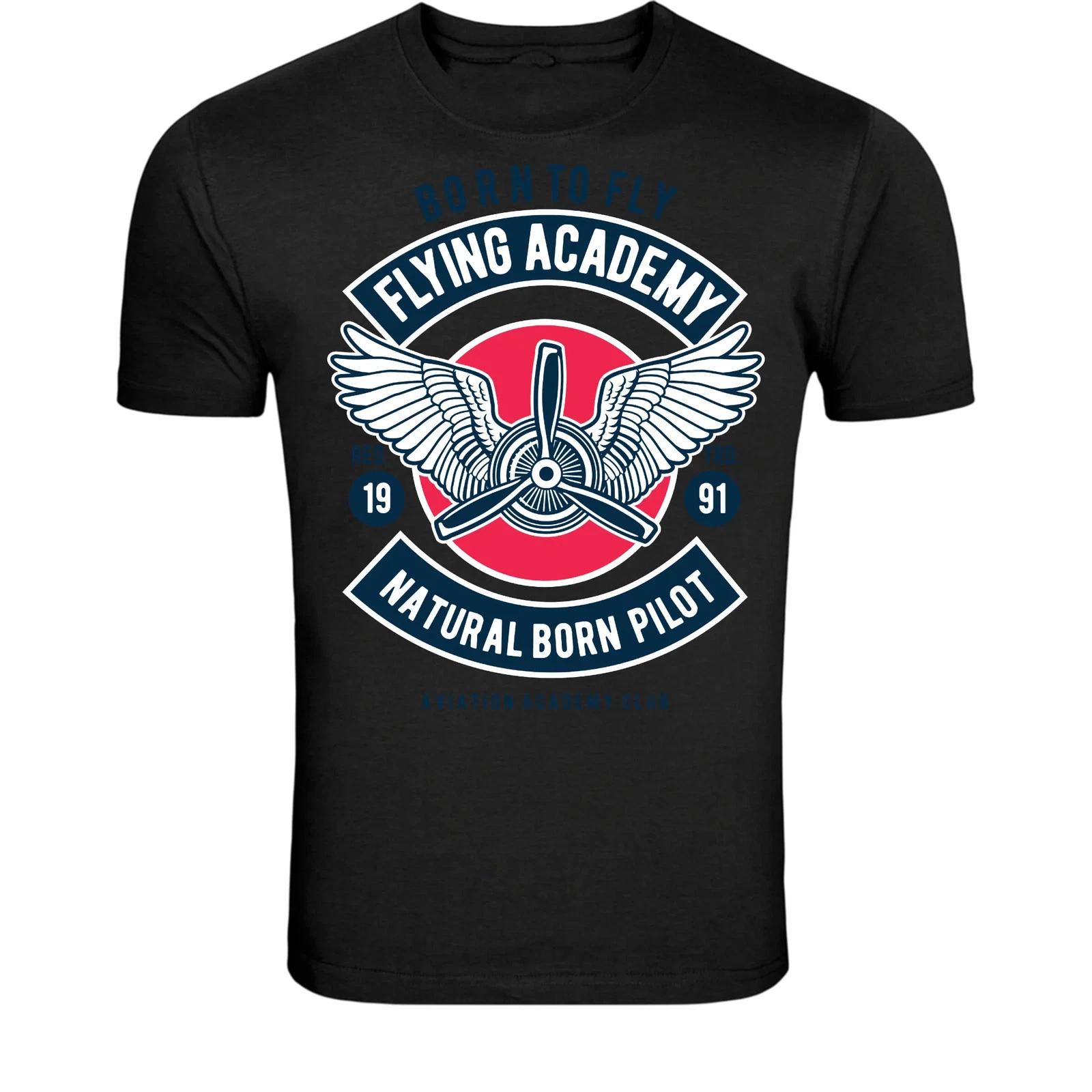 Flying Academy Natural Born Pilot T-Shirt - Aviation Propeller XXL