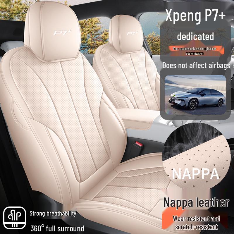 XPeng P7+ Seat Cushions & Covers: Fits Five Seats, All-Season.