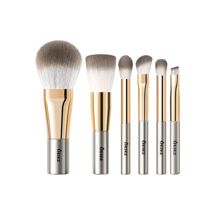 

oeiez Portable Makeup Brush Set, Travel, Full Set, Soft Bristles, High-Quality Mini Eyeshadow Brush, Powder Brush, 6pcs