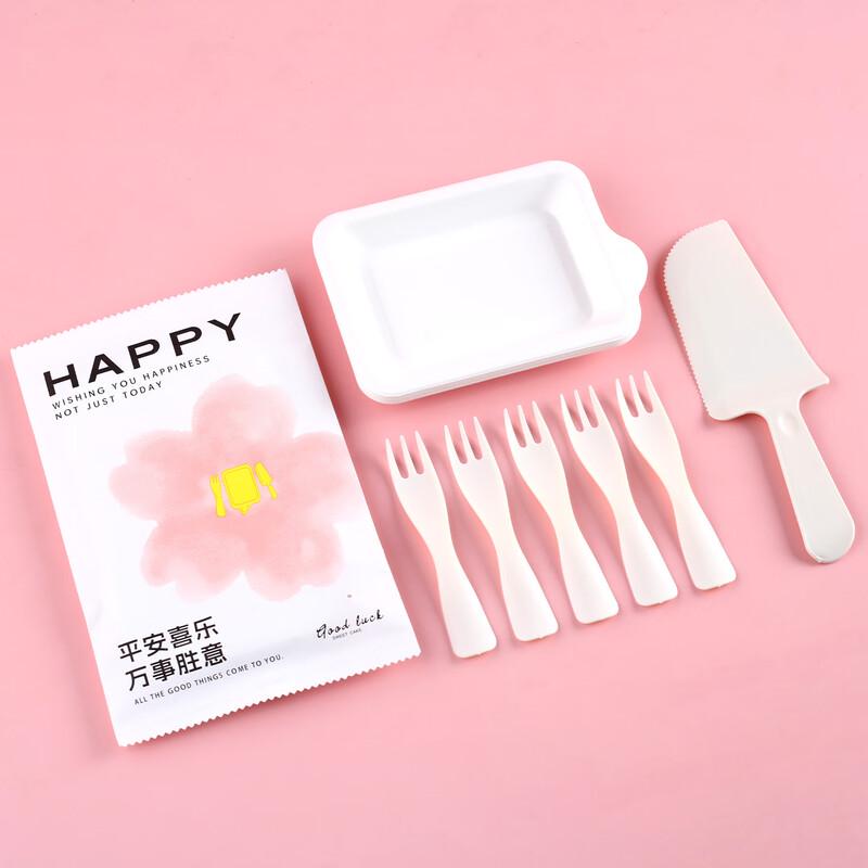 Disposable Birthday Cake Plate & Cutlery Set - 50 Packs
