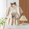 Short-sleeved Shorts Suit, Children's Clothing Suit, Cartoon Printed T-shirt + Shorts, Two Pieces of Casual Fashion Tops and Shorts