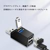 USB USB USB Combo Port Data and Compatible with Laptops and Black 3-Port Hub, 3.0 + 2.0 Hub, Expansion, High-Speed Transfer, Ultra-Compact Portable,