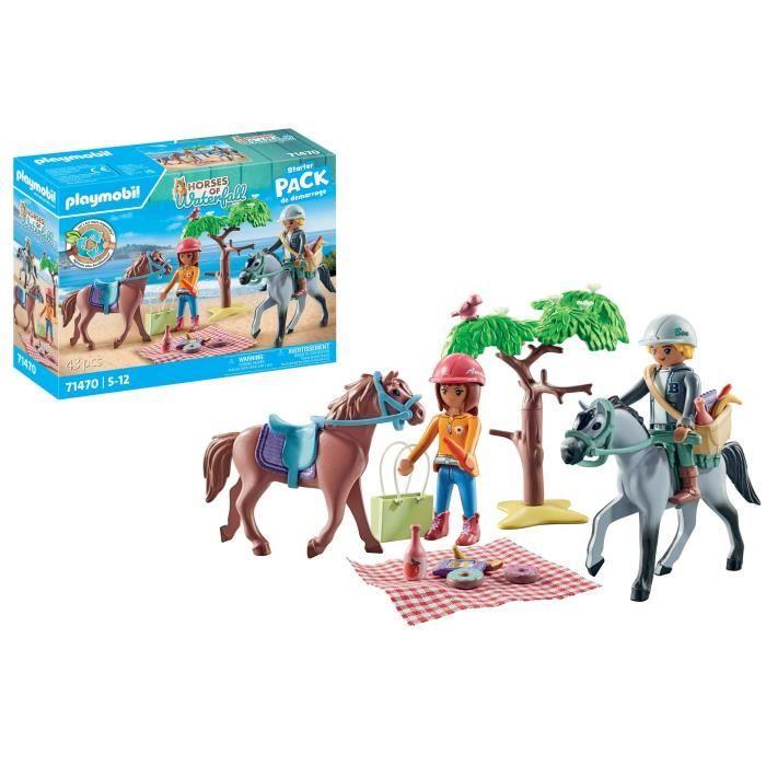 Playmobil 71470 amélia et ben avec chevaux - horses of waterfall - 2 personnages et 2 chevaux - dès 4 ans