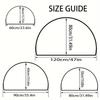 1Pcs Art Deco Golden Semi Circle Welcome Doormat Non-Slip for Outdoor Patio Porch Kitchen Bathroom Entryway Floor Mat
