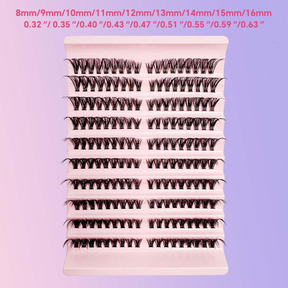 

Cross-Border Eyelash Extension Kit: 7mm-16mm Clustered Lashes for a Dense Style
