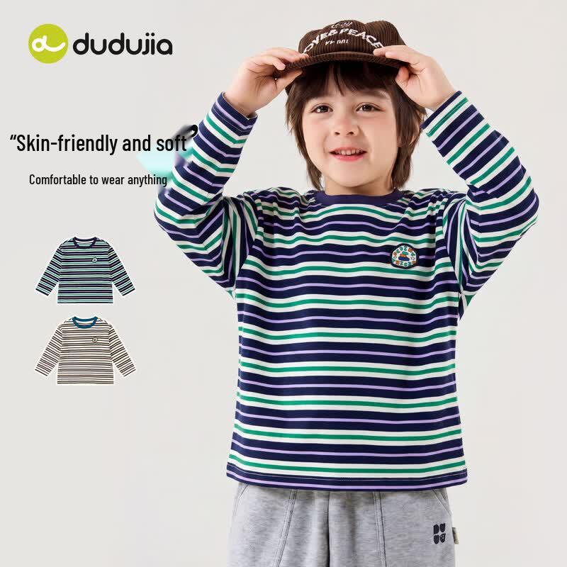 Dudujia Kids Striped Long Sleeve T-shirt