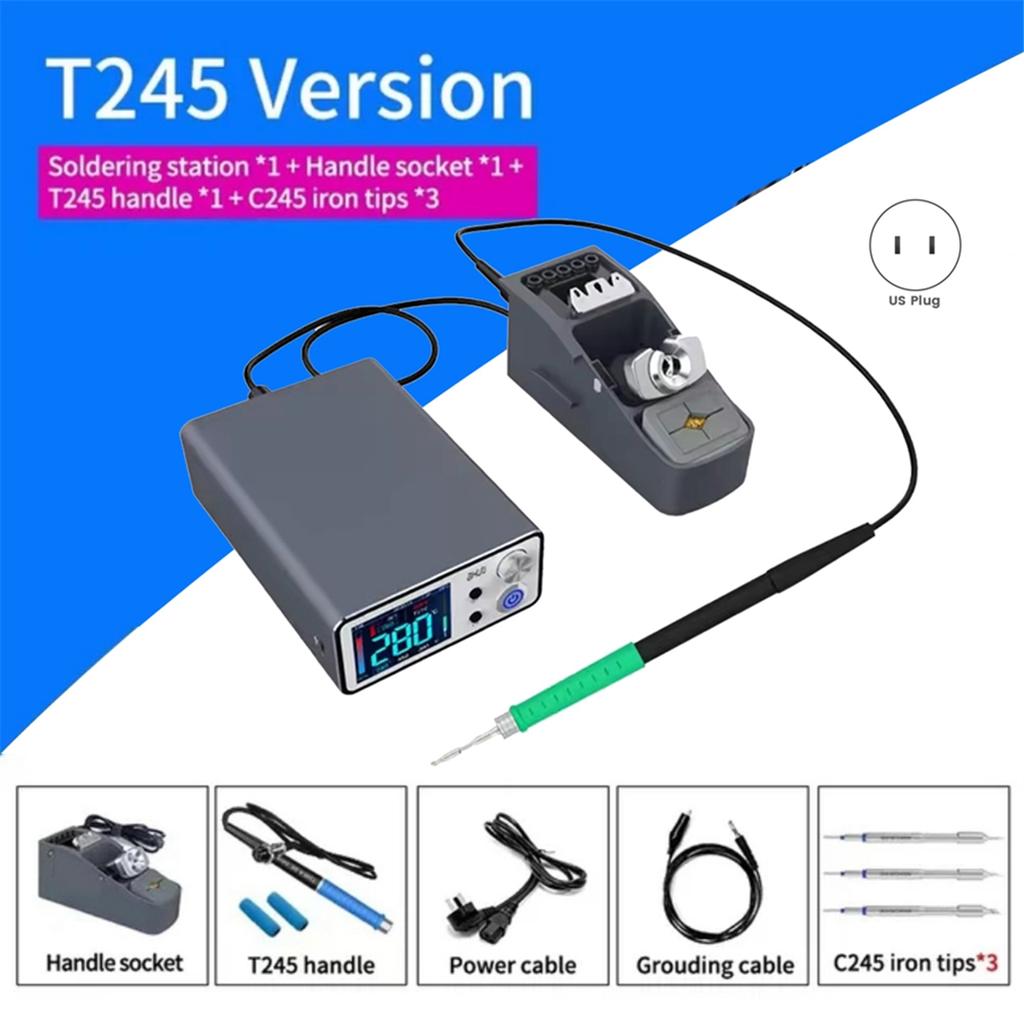 Intelligent T3B Soldering Station Electric Set With Handle And Welding Iron Tips For SMD BGA Repair US Plug T3B-T210
