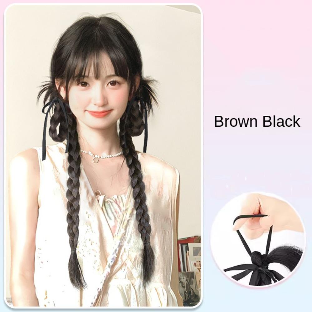 2Pcs Twist Braid Wig Bubble Braid Fried Dough Chicken Feather Boxing Braid  for Women
